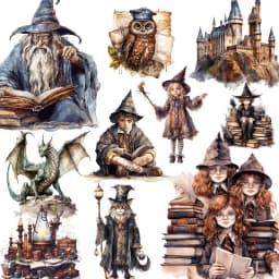 20Pcs/Pack Magic School Sticker DIY Craft Scrapbooking Album Junk Journal Decorative Stickers