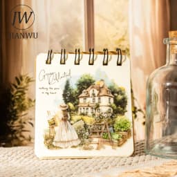 JIANWU Poetic Life Series Vintage Character Landscaping Material Collage Sticker Book Creative DIY Journal Stationery