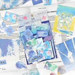 40pcs Dream Shelter Series Ins Landscape Sticker Material Pack Creative Collage DIY Junk Journal Scrapbook Aesthetic Supplies