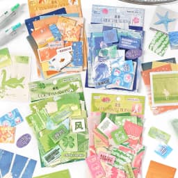 40pcs Dream Shelter Series Ins Landscape Sticker Material Pack Creative Collage DIY Junk Journal Scrapbook Aesthetic Supplies