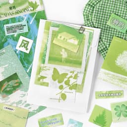 40pcs Dream Shelter Series Ins Landscape Sticker Material Pack Creative Collage DIY Junk Journal Scrapbook Aesthetic Supplies