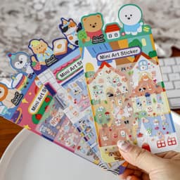 Korean Import NEKONI Mini Sweet Animals Cartoon Art Stickers Scrapbooking Diy Journaling Stationery School Nail Stickers