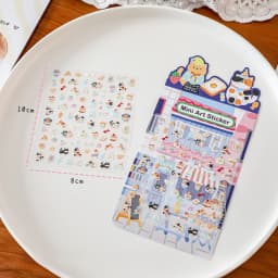 Korean Import NEKONI Mini Sweet Animals Cartoon Art Stickers Scrapbooking Diy Journaling Stationery School Nail Stickers
