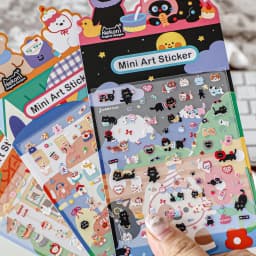 Korean Import NEKONI Mini Sweet Animals Cartoon Art Stickers Scrapbooking Diy Journaling Stationery School Nail Stickers