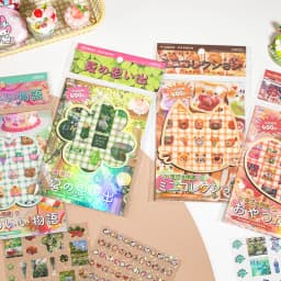 10sheets Kawaii Japanese Showa style glitter film PET die-cutting stickers DIY handmade scrapbook cute stationery stickers