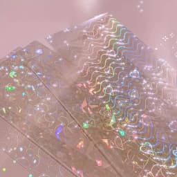 6pc Sparkling Laser Film Stickers - Love Laser Transparent Stickers - DIY Photo Mobile Sticker Decoration Scrapbook