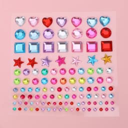Shiny Diamond Sticker Acrylic Crystal Cute Stationery Colorful DIY Decoration Stickers Scrapbooking for Kids Girls
