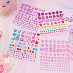 Shiny Diamond Sticker Acrylic Crystal Cute Stationery Colorful DIY Decoration Stickers Scrapbooking for Kids Girls
