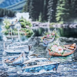 20pcs/1lot Kawaii Scrapbook Sticker canoeing on the lake Scrapbooking Supplies Planner Decorative Craft Stationery Sticker