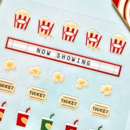 Korean Import Suatelier Mini Drink Popcorn Movie Roll Sticker Scrapbooking Diy Journaling Diary Stationery Sticker 125