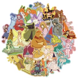 30PCS Fairy Tale Fun Graffiti Stickers DIY Handbooks Luggage Skateboarding Motorcycle Notebook Waterproof Stickers