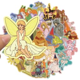 30PCS Fairy Tale Fun Graffiti Stickers DIY Handbooks Luggage Skateboarding Motorcycle Notebook Waterproof Stickers