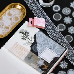 50pcs Kawaii Vintage Lace Flower Stationery Stickers Cute Girl DIY Craft Decorative Art Scrapbooking Album Supplies