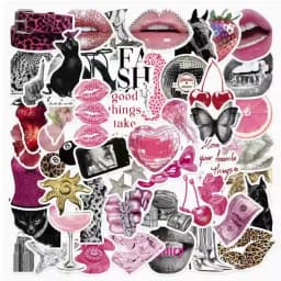 10/30/50PCS Sweet Cool Y2K Hot Girl Retro Punk Aesthetics Stickers Laptop Skateboard Scrapbooking Phone Luggage Sticker