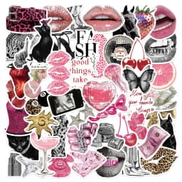 10/30/50PCS Sweet Cool Y2K Hot Girl Retro Punk Aesthetics Stickers Laptop Skateboard Scrapbooking Phone Luggage Sticker