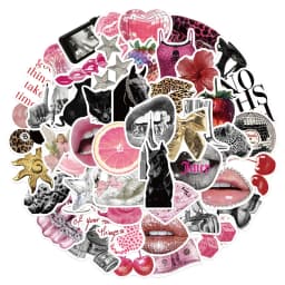 10/30/50PCS Sweet Cool Y2K Hot Girl Retro Punk Aesthetics Stickers Laptop Skateboard Scrapbooking Phone Luggage Sticker