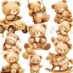 12Pcs/Pack Cute Bear Sticker DIY Craft Scrapbooking Album Junk Journal Decorative Stickers