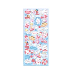 MOHAMM 12 Sheets Kawaii Rabbit Cartoon Photocards Stickers for DIY Collage Frame Scrapbook Journal Supplies