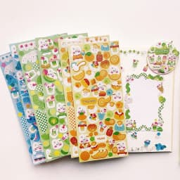 MOHAMM 12 Sheets Kawaii Rabbit Cartoon Photocards Stickers for DIY Collage Frame Scrapbook Journal Supplies