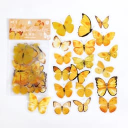 40Pcs/lot Butterfly Stickers Scrapbooking Bullet Journaling Toy Retro Craft Deco Album DIY Stationery Stickers Waterproof