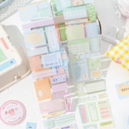 Journal GO 5x200cm Label Mark Daily PET Tape Vintage Stickers for Journal Scrapbooking Planner Decoration Masking Tape Sticker