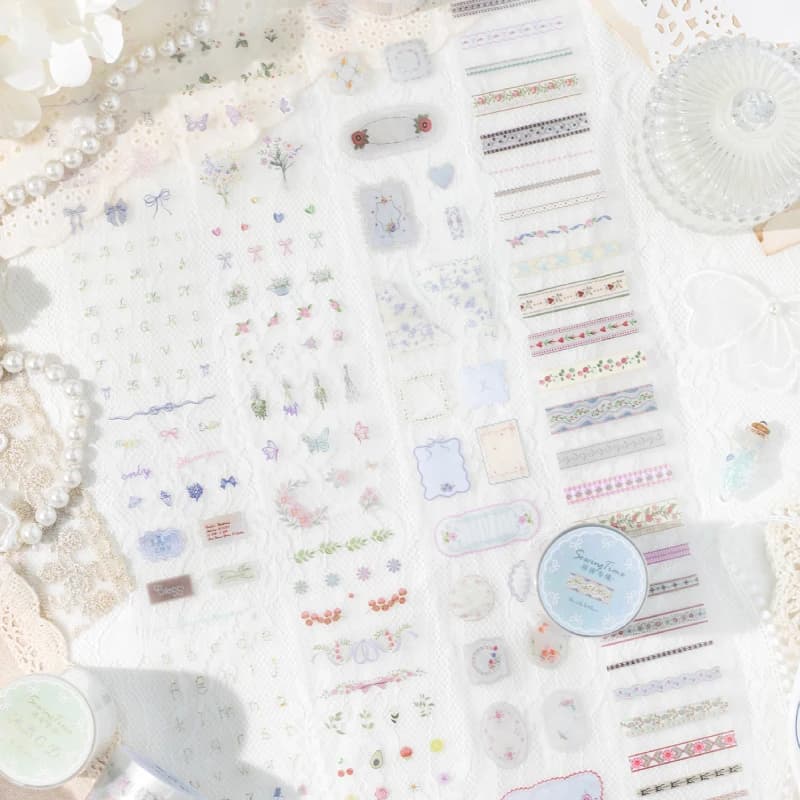 Journal GO 5x200cm Sewing Time Tape Stickers Decorative Collage Junk Journal Adhesive DIY Scrapbooking Hand Made Masking Tape
