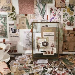 1Style 260Pcs/bag Retro Literary Style Handbook Diary Decoration Stickers Handbook Material Big Gift Set