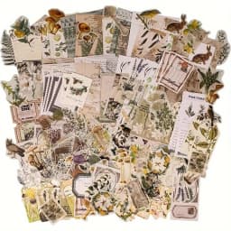 1Style 260Pcs/bag Retro Literary Style Handbook Diary Decoration Stickers Handbook Material Big Gift Set