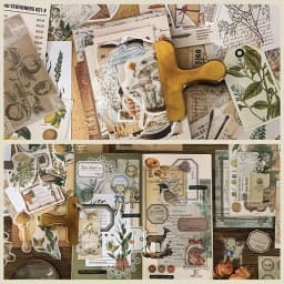 1Style 260Pcs/bag Retro Literary Style Handbook Diary Decoration Stickers Handbook Material Big Gift Set