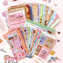 Mr. Paper 30pcs Organized Daily Sticker Book, Life Theme Journal Supplies, Multi-Function Collage Decor, Creative Stationery