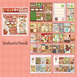Mr. Paper 30pcs Organized Daily Sticker Book, Life Theme Journal Supplies, Multi-Function Collage Decor, Creative Stationery