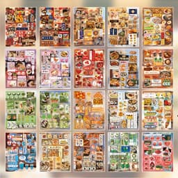 Mr. Paper 20Pcs/bag cut film sticker book Japanese ancient morning style material handbook Valley beauty diy goo card collage