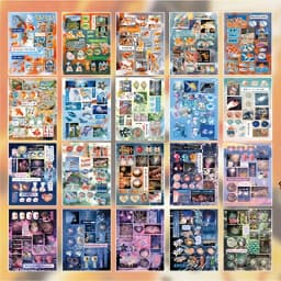 Mr. Paper 20Pcs/bag cut film sticker book Japanese ancient morning style material handbook Valley beauty diy goo card collage