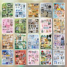 Mr. Paper 20Pcs/bag cut film sticker book Japanese ancient morning style material handbook Valley beauty diy goo card collage