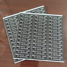 70pcs 34x9mm WARRANTY VOID IF REMOVED Brittle Paper Security Seal Open Indicator Tamper Evident Removal Proof Protection Label