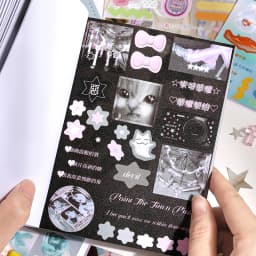 24/48 Sheets Die cut Stickers book Cartoon Aesthetics Decorative handmade Scrapbooking supplies Japanese Stationery Stickers