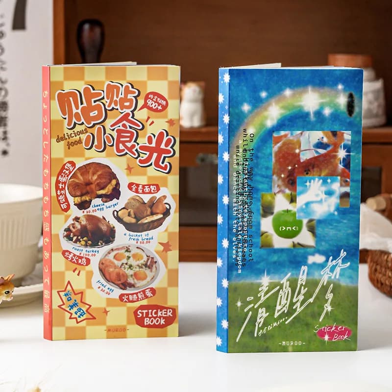 30 Pages Cute Japanese Style Cut Film Sticker Book Y2K Sticker Journal Handbook Scrapbooking Kawaii Decoration Sticker Gift