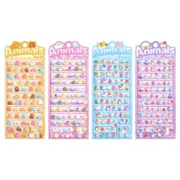 4 pcs/lot Happy Animals Party Kawaii 3D Stickers Scrapbooking DIY Journal Stationery Sticker Decor Aesthetic Art Supplies