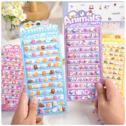 4 pcs/lot Happy Animals Party Kawaii 3D Stickers Scrapbooking DIY Journal Stationery Sticker Decor Aesthetic Art Supplies