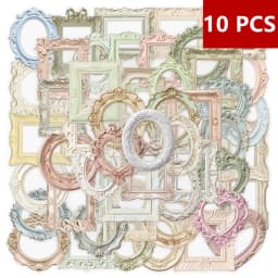 10/30/50 PCS Retro Album Painting Frame Sticker Bag Old Years Trace Creative DIY Scrapbooking Collages Decorative Materials