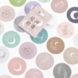 46pcs Kawaii Flower Poetry Stickers Cute Diary Labels DIY Scrapbooking Stationery Decorations