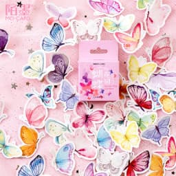 46pcs Kawaii Flower Poetry Stickers Cute Diary Labels DIY Scrapbooking Stationery Decorations