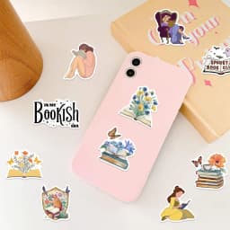 50PCS Aesthetic Dark Romance Reader Cartoon Bookish Stickers Aesthetic Decals Ipad Phone Laptop Diary Stickers Kids Toys Gifts