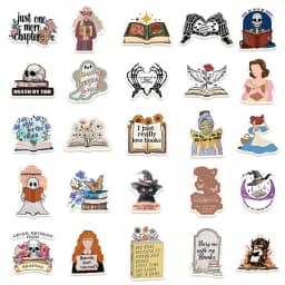 50PCS Aesthetic Dark Romance Reader Cartoon Bookish Stickers Aesthetic Decals Ipad Phone Laptop Diary Stickers Kids Toys Gifts