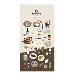 Korean Import Brand Suatelier Wine Bar Paper Stickers Cute Scrapbooking Diy Journaling Diary Stationery Sticker Decor