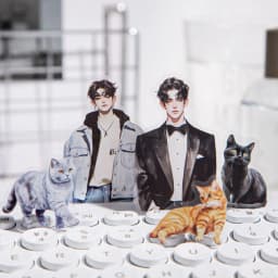 20pcs/1lot kawaii Stationery Sticker Cat Whispering Boy junk journal Decorative Scrapbooking DIY Craft Sticker