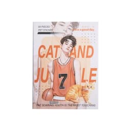 20pcs/1lot kawaii Stationery Sticker Cat Whispering Boy junk journal Decorative Scrapbooking DIY Craft Sticker