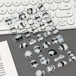 Korean Import Original NEKONI Cartoon Animals Panda Cats 3D Relief Stickers Scrapbooking Diy Journal Cute Stationery Sticker
