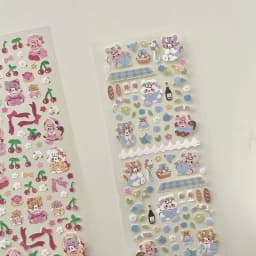 Sharkbang Cute Cherry Blossoms Cartoon Stickers DIY Scene Journal Bullet Plan Deco Sticker Idol Cards Korean Decorative Supplies