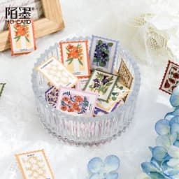 45Pcs/Box Vintage Flower Series Stickers Scrapbooking Daily Planner Kawaii Sticker DIY Notebook Stationery School Supplies